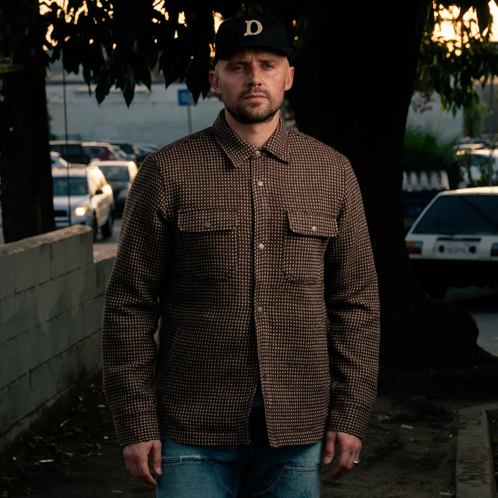 Rogue Territory Lined Field Shirt Brown Wool Dot FINAL SALE