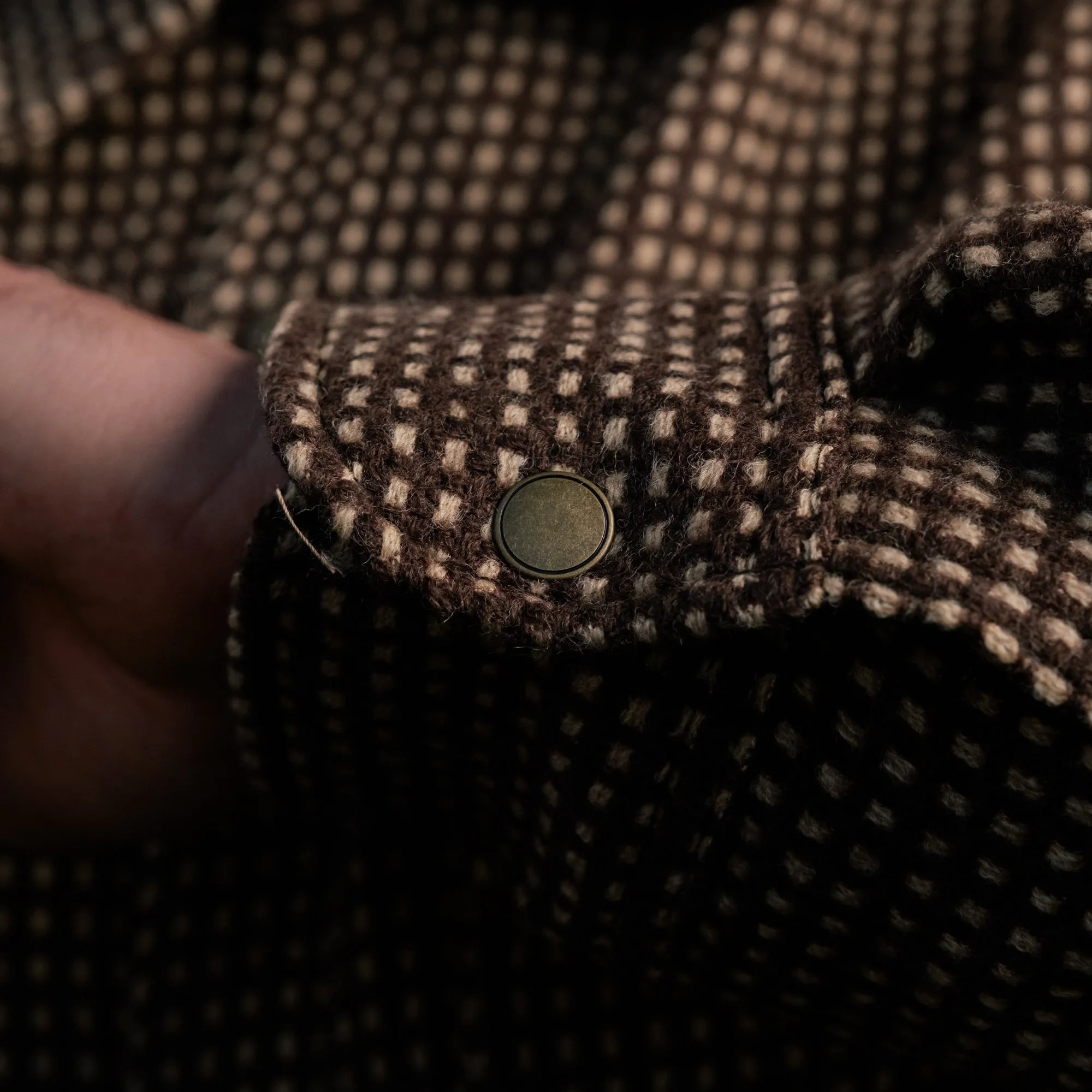 Rogue Territory Lined Field Shirt Brown Wool Dot FINAL SALE