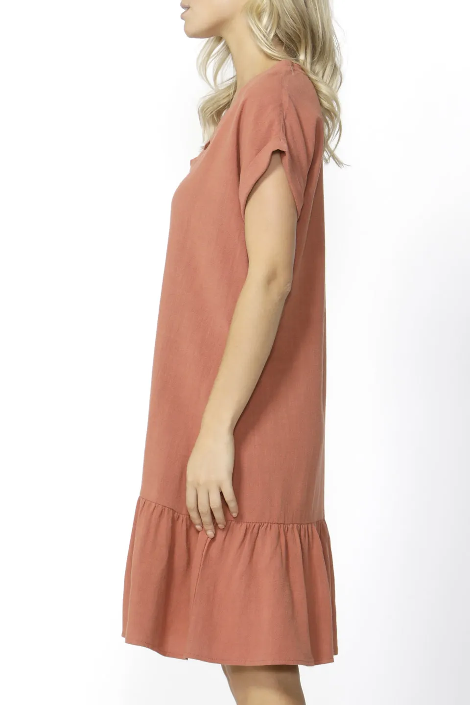 Ryland Rose Shift Ruffle Dress