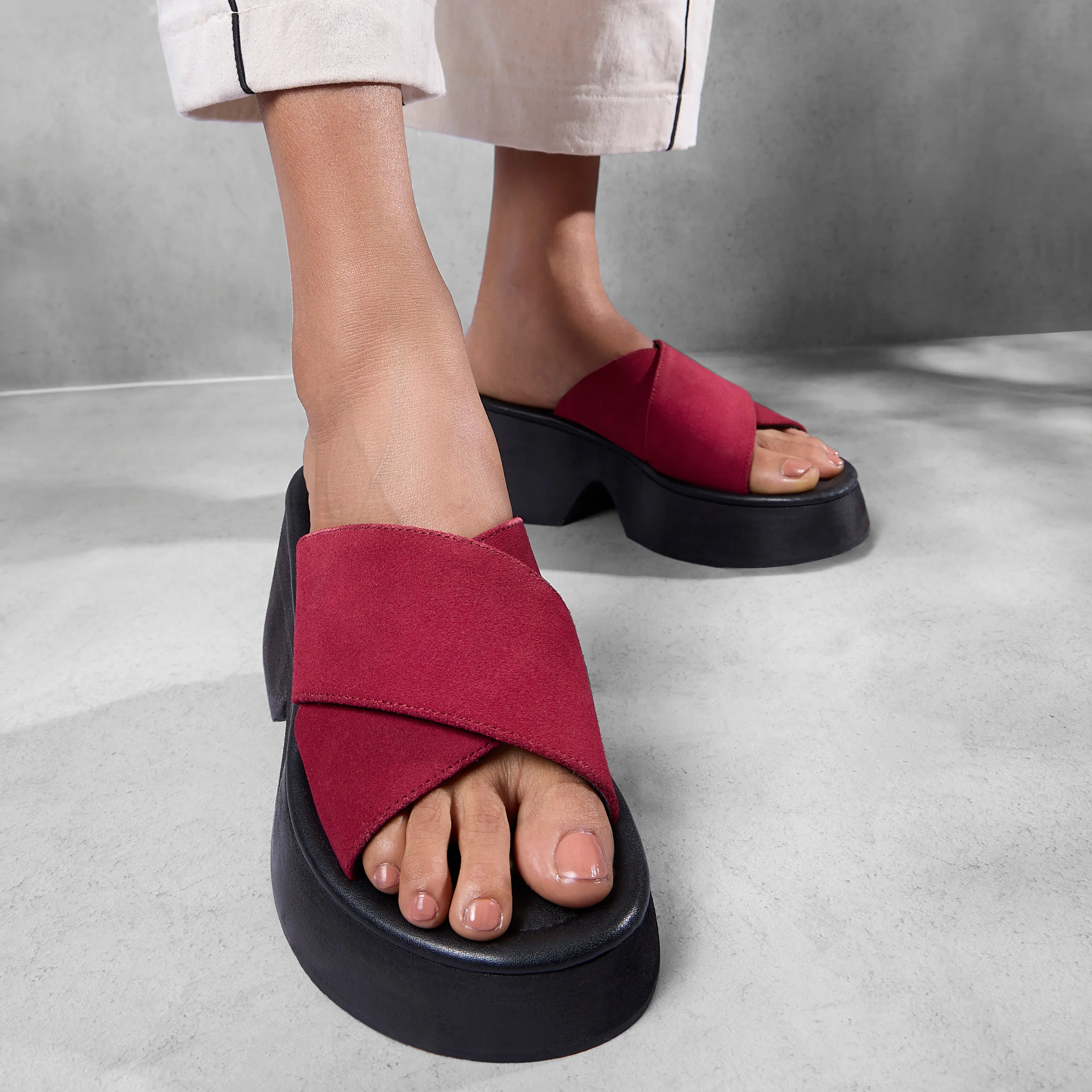 Siena Platforms in Red For Women