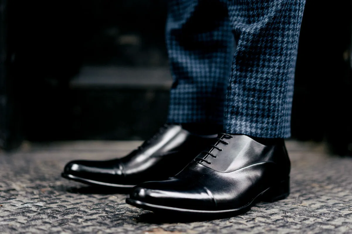 The Cagney Cap-Toe Oxford - Nero