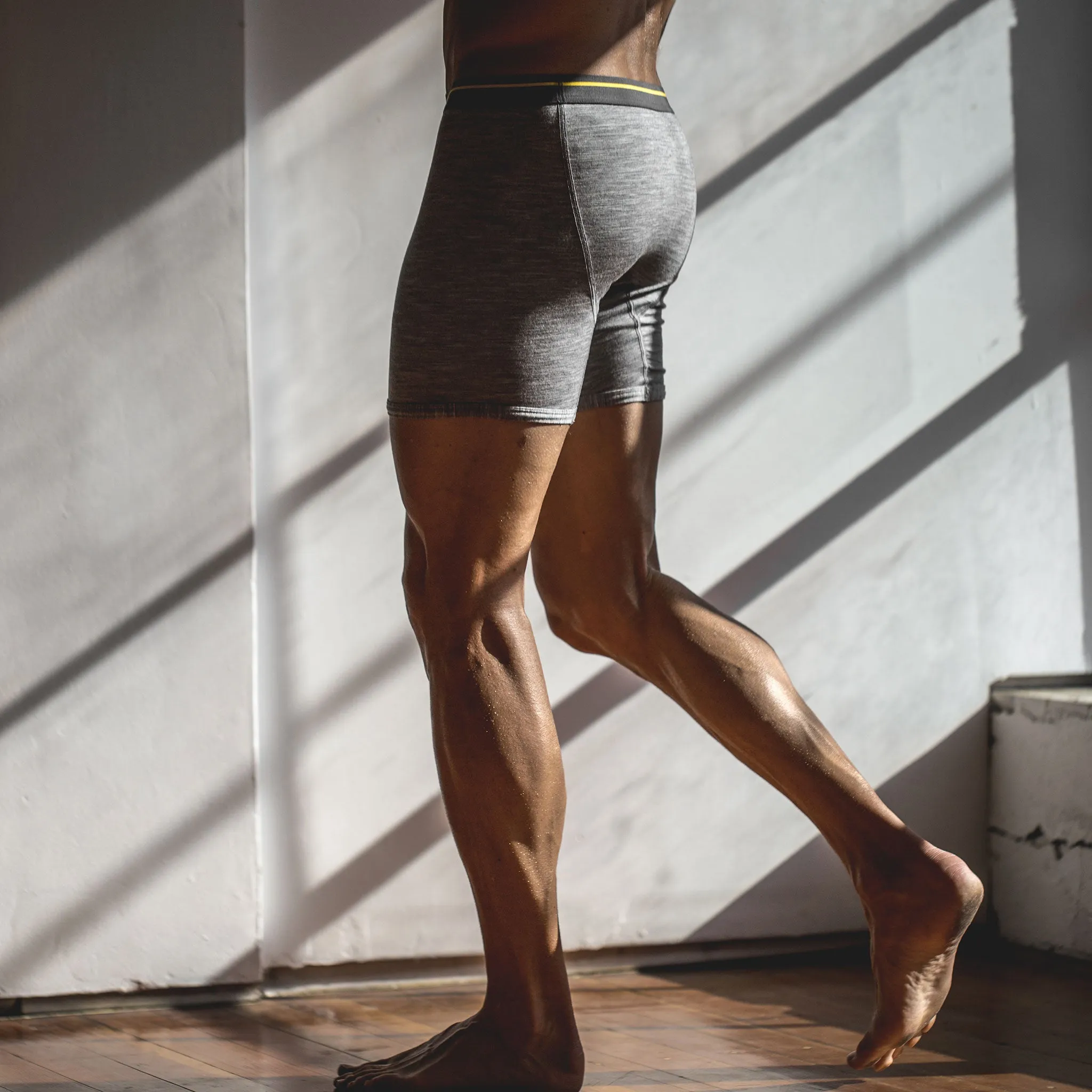 The Merino Boxer in Heathered Grey