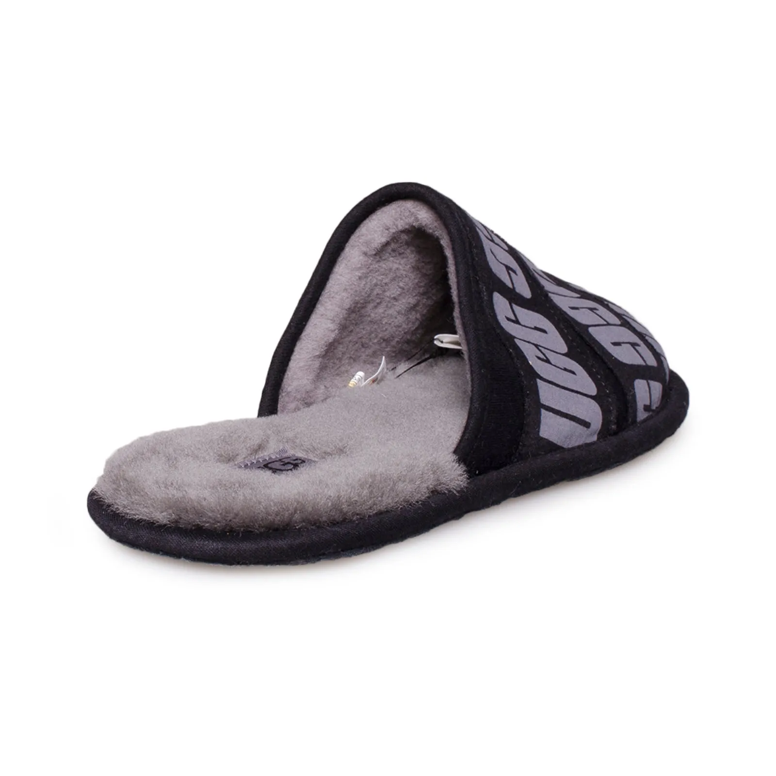 UGG Scuff Graphic Band Black Slippers - Women's