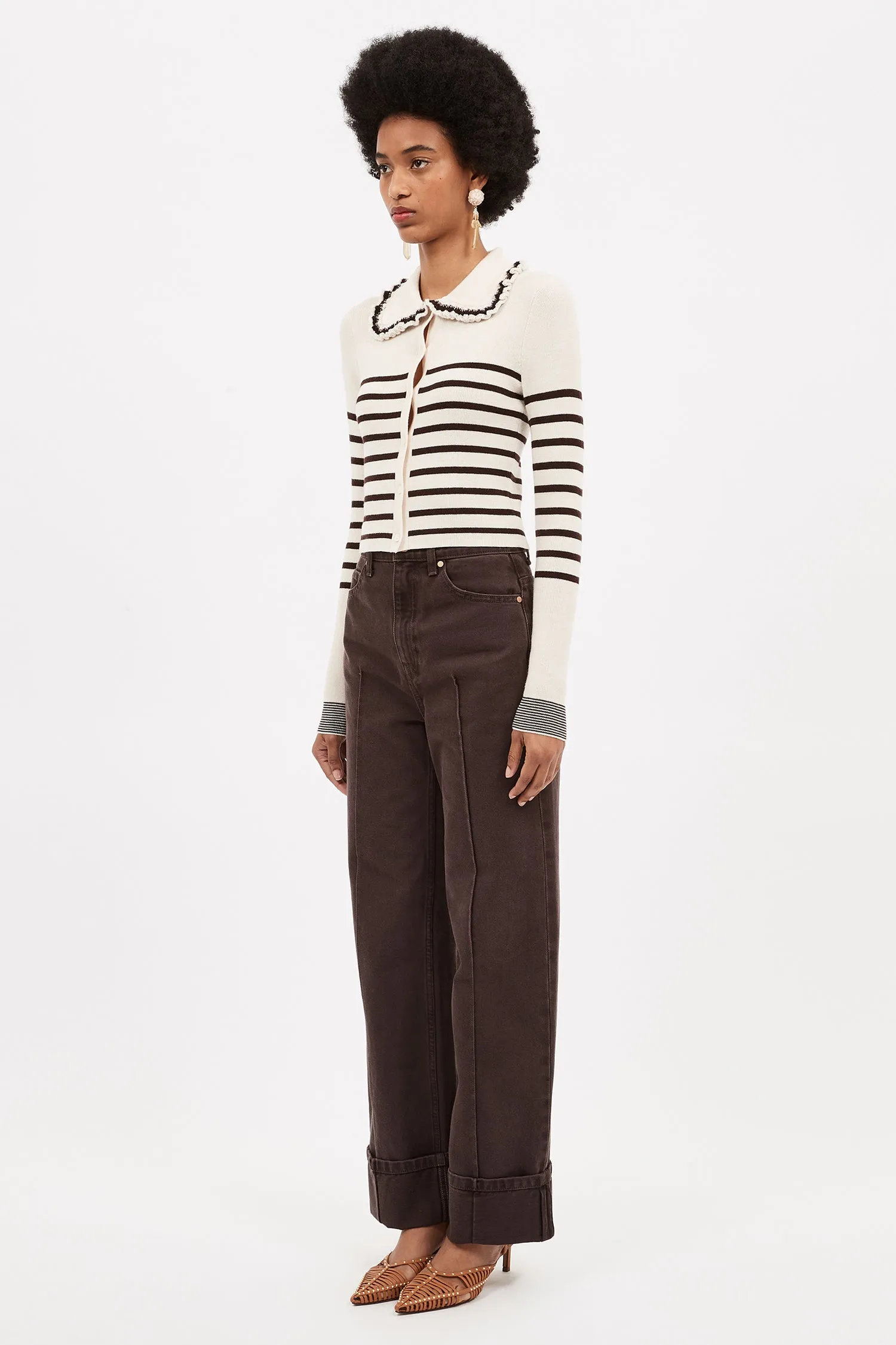 Ulla Johnson - Faustine Cardigan - Espresso Stripe