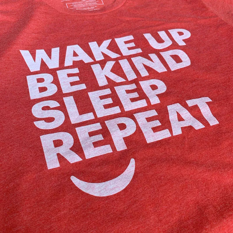 Wake Up Be Kind Unisex T-Shirt - Red (Smile Logo)