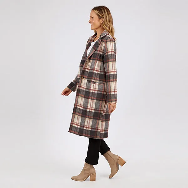 Westward Coat - Rust   Tan Check